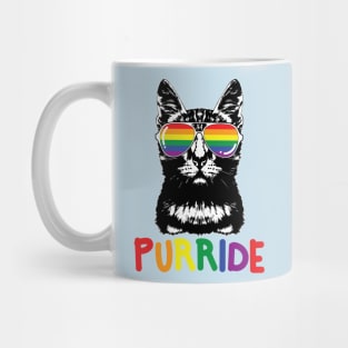 Purride LGBT Gay Pride Cat Lover Kitty Mug